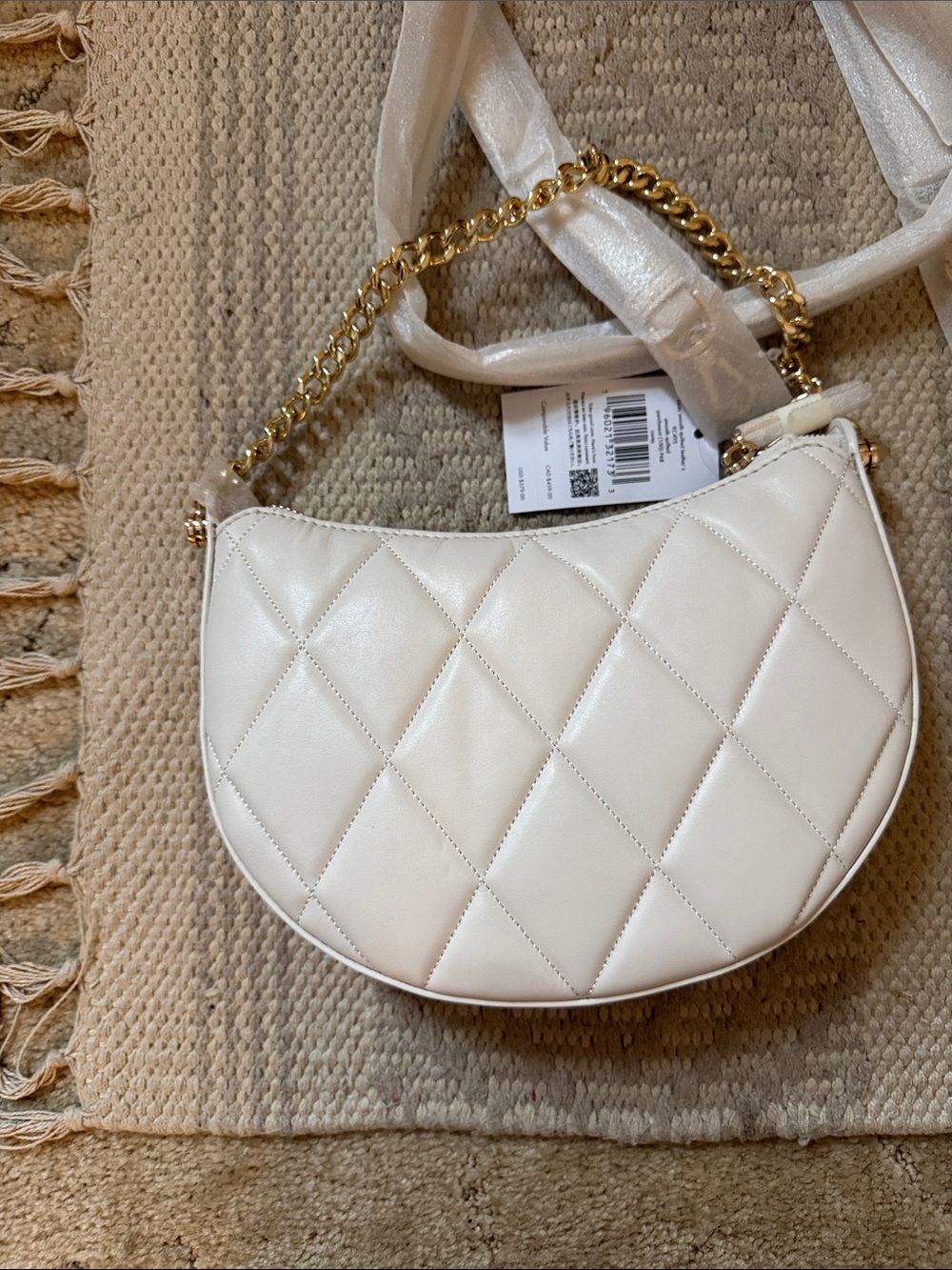 kate spade White Quilted Crossbody with Gold Chain - Picture 3 of 3